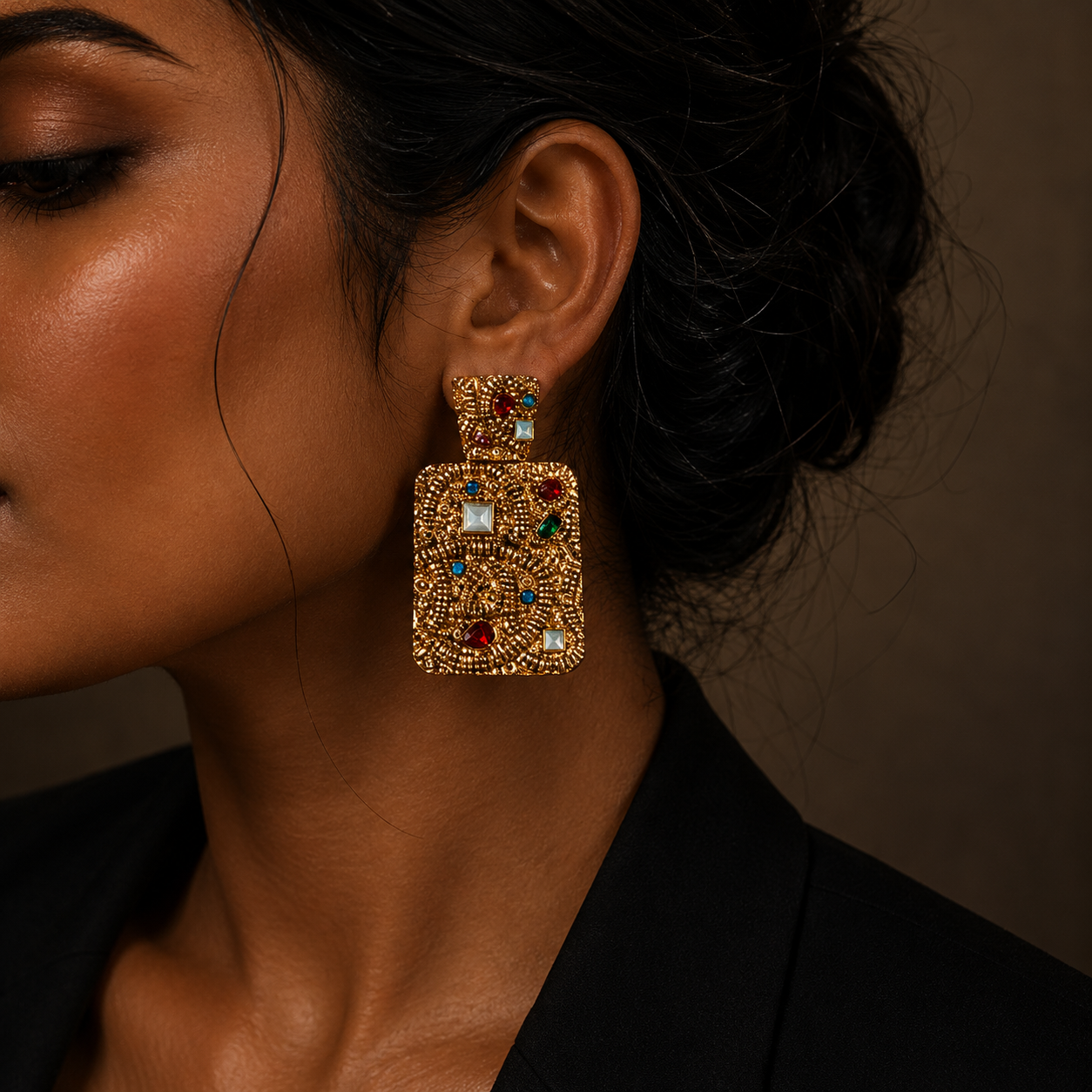 Royal Mosaic Statement Earrings