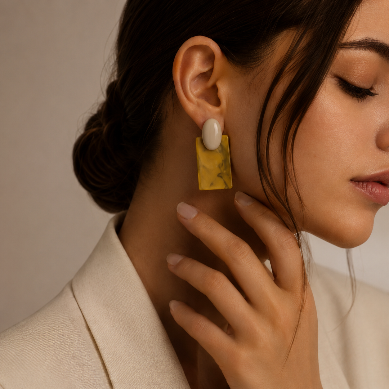 Ruby Aura Statement Earrings