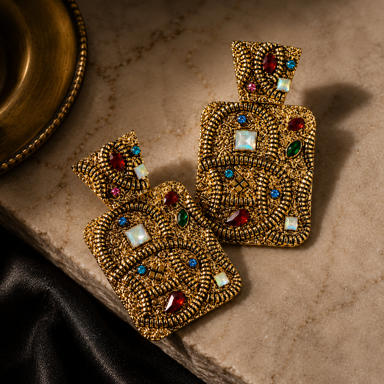 Royal Mosaic Statement Earrings